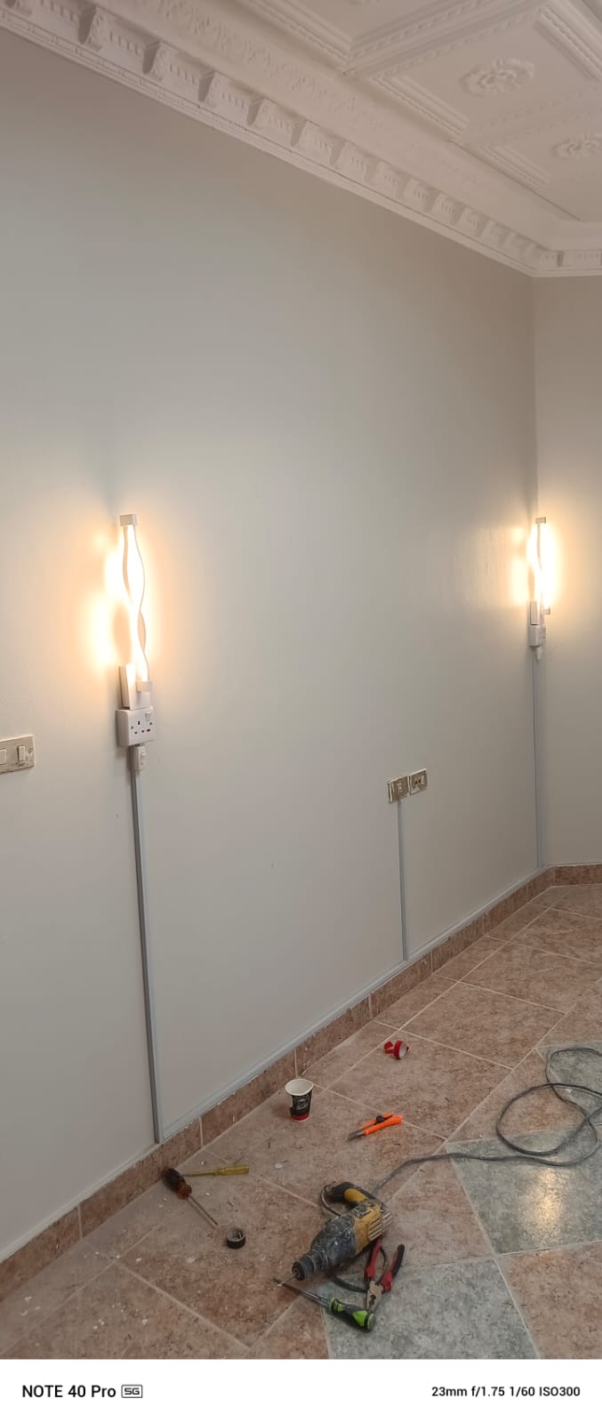 Wall sconce installation